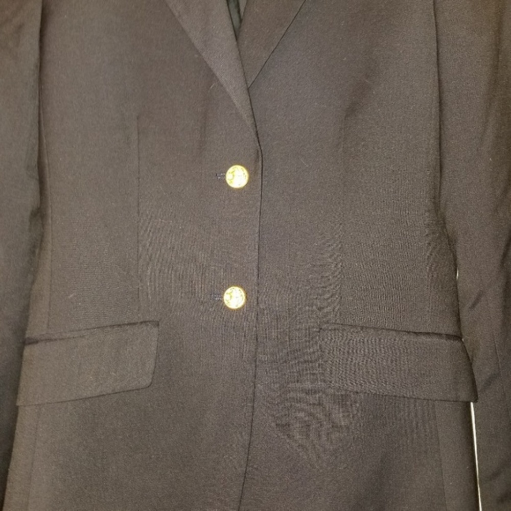 BROOKS BROTHERS 346 Black 2-Button Wool Blazer Sz2 - Picture 6 of 8